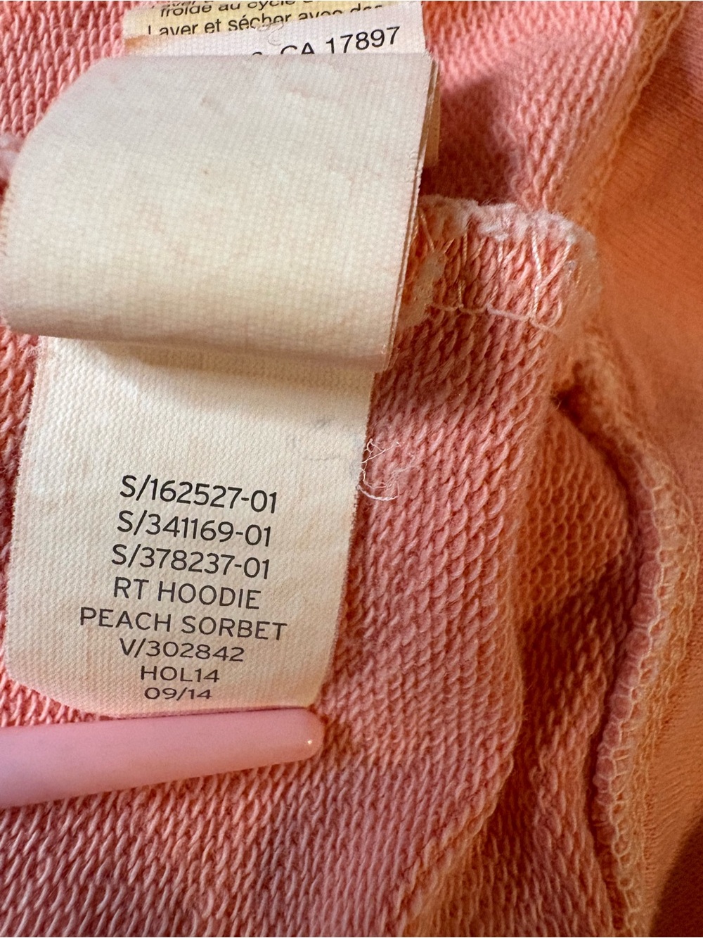 Gap Zip-Up Hoodie in Peach Sorbet - Picture 7 of 7